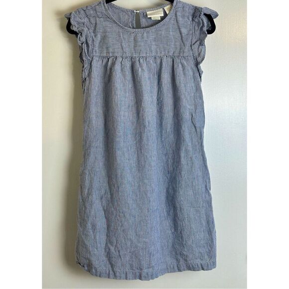 Cynthia Rowley size XS blue/white 100% linen dress - Picture 1 of 8